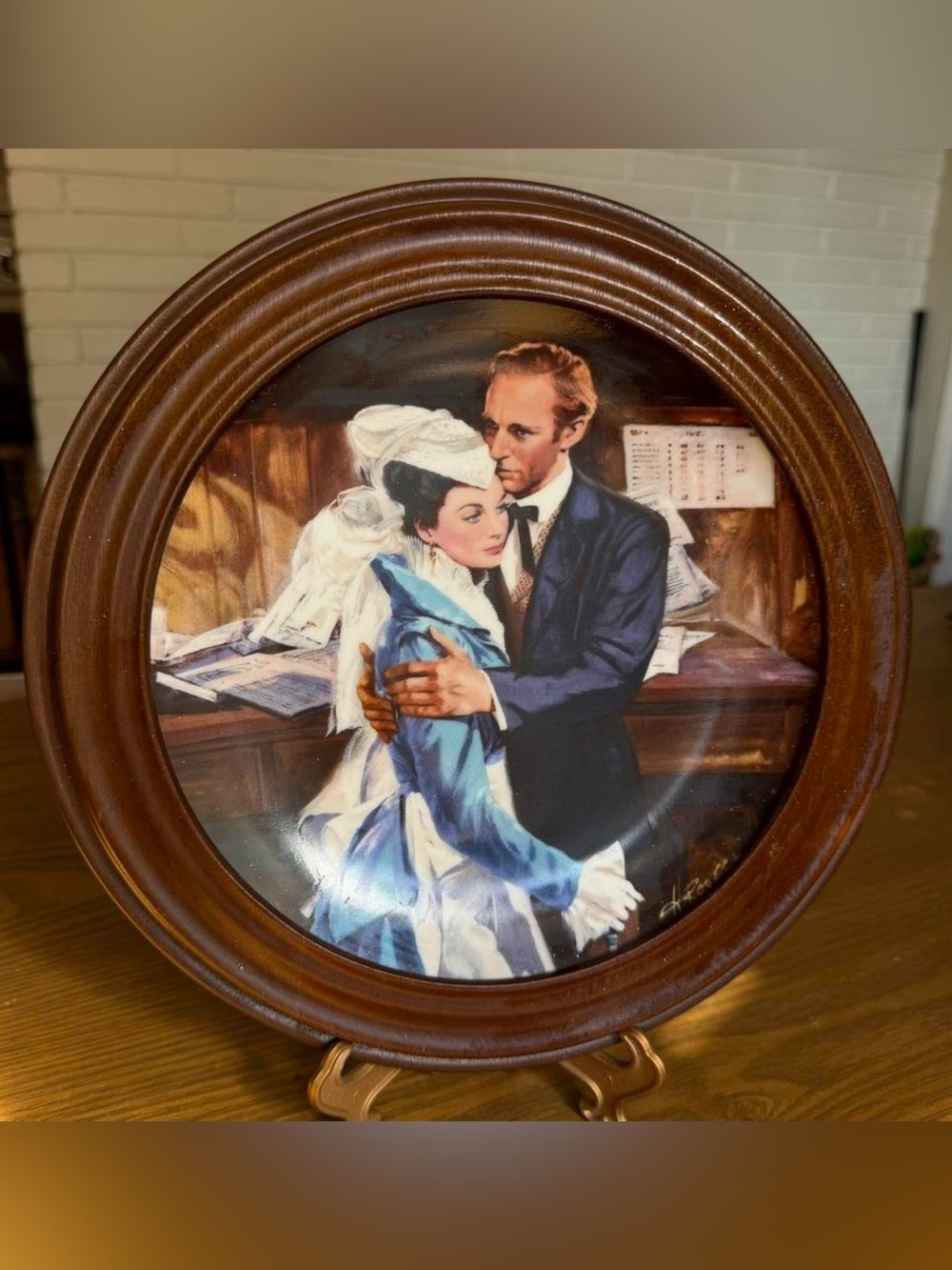 Gone with the Wind Golden Anniversary Collectible Plate Scarlett & Ashley